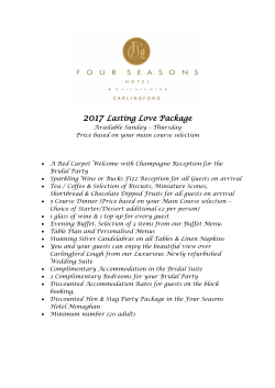 2017 Lasting Love Package - Four Seasons Hotel Carlingford