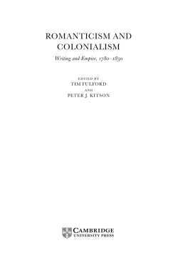 Romanticism and colonialism - Assets