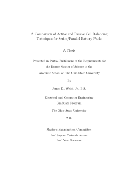 A Comparison of Active and Passive Cell Balancing