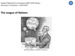 The League of Nations - King Henry VIII Comprehensive School