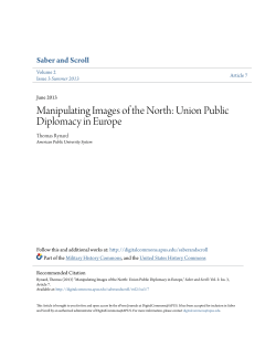 Manipulating Images of the North: Union Public Diplomacy in Europe