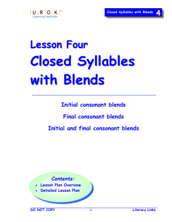 Lesson 4 Literacy Links - UROK Learning Institute