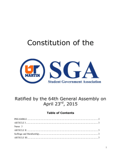 SGA Constitution