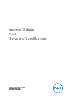 Inspiron 13 5000 2-in-1 Setup and Specifications