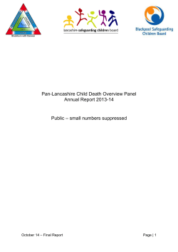 CDOP Annual Report 2013-14 - Lancashire Safeguarding Children
