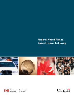 Canada`s National Action Plan to Combat Human Trafficking
