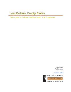 Lost Dollars, Empty Plates - California Food Policy Advocates
