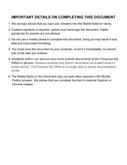 IMPORTANT DETAILS ON COMPLETING THIS DOCUMENT