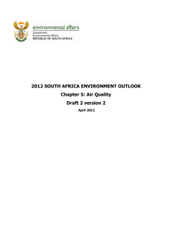 Chapter 5: Air Quality - State of the Environment South Africa
