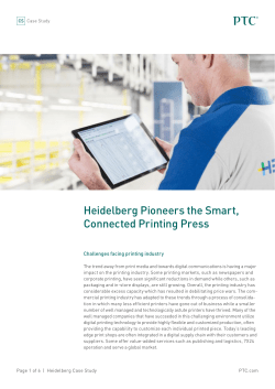 Heidelberg Pioneers the Smart, Connected Printing Press
