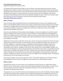 Presidential Nomination Process