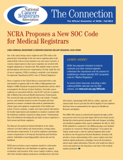 The Connection - National Cancer Registrars Association
