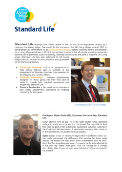 Standard Life employs over 5,000 people in the UK and all its