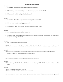 “The Raven” by Edgar Allan Poe Stanza 1 1. At what time does the