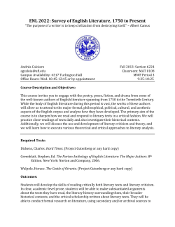 ENL 2022, Section 6224, Caloiaro - UF English