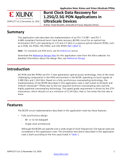Burst Clock Data Recovery for 1.25G/2.5G PON Applications in