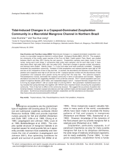 Tidal-Induced Changes in a Copepod