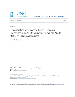 Comparative Study of the Law of Criminal Procedure in NATO