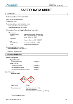 Material Safety Data Sheet - Avantor Performance Materials