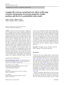 Complex life cycles in a pond food web: effects of life stage structure