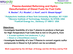 Plasma-Assisted Reforming and Hydro- Desulfurization of
