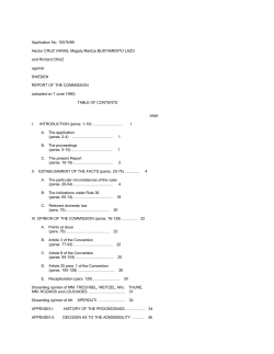 Application No. 15576/89 Hector CRUZ VARAS, Magaly