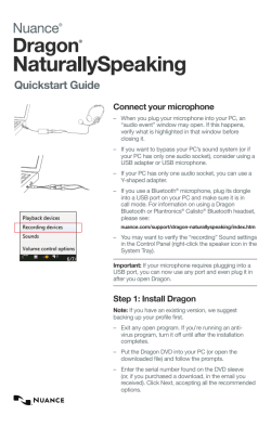 Dragon 13 quick start guide