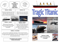 Tragic Titanic - Abbotswood Junior School