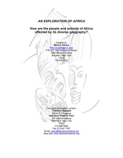 AN EXPLORATION OF AFRICA