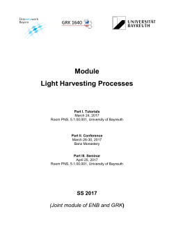 Module Light Harvesting Processes