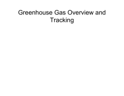 Greenhouse Gas Overview and Tracking