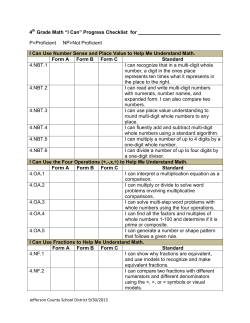 4th Grade Math - Jefferson County School District