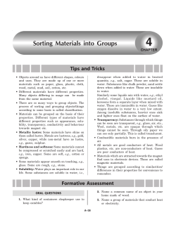 Sorting Materials into Groups