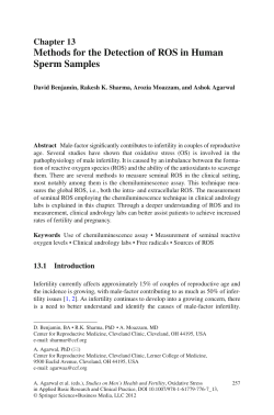 Methods for the Detection of ROS in Human Sperm Samples