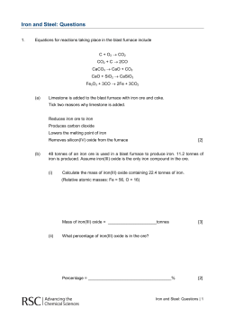 Iron and Steel: Questions