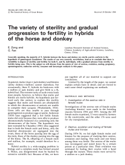 progression to fertility in hybrids