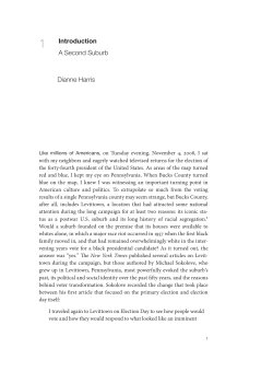 1 Introduction A Second Suburb Dianne Harris