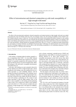 Effect of microstructure and chemical composition on cold crack