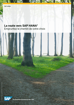 La route vers SAP HANA