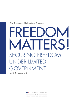 securing freedom under limited government
