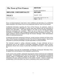 Employee Confidentiality