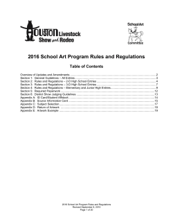 Rules and Regulations