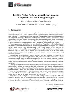 Tracking Pitcher Performance with Instantaneous Component ERA