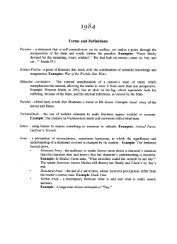 Terms and Definitions Booklet