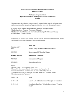 Syllabus - Philosophers of Education