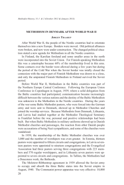 28 METHoDISM IN DENMaRk afTER WoRlD WaR II After