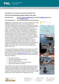 Fate of coloured dissolved organic matter in the ocean