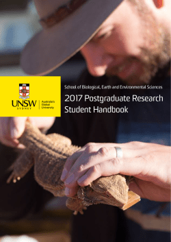 2017 Postgraduate Research Student Handbook