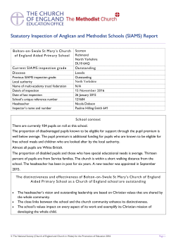 Church School Inspection Report - Bolton-on