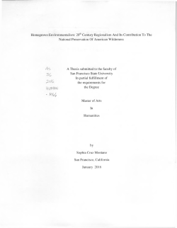 Homegrown Environmentalism - San Francisco State University